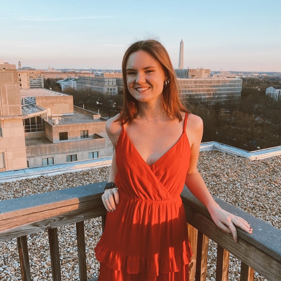 Red floor length dress - Picture 2 of 6